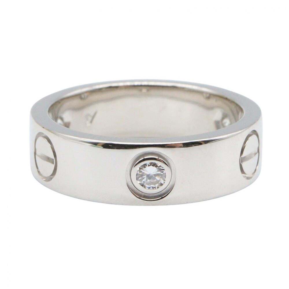 CARTIER 18k Silver Diamond Love Ring - Picture 2 of 8